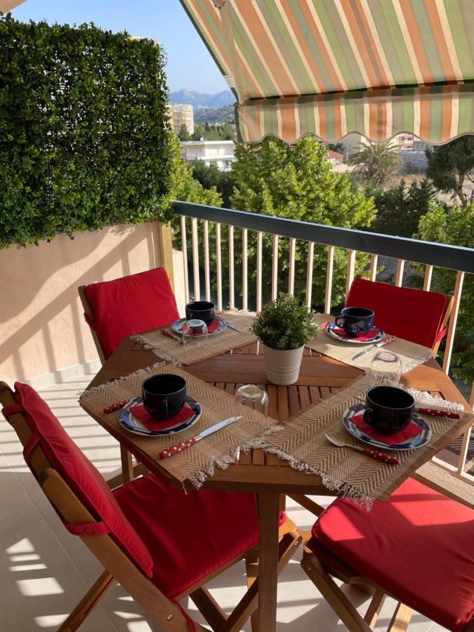 Vue Sur Mer - Magnifique Appartement Tout Confort - Terrasse Et Parking Prive Cagnes-sur-Mer Exteriör bild